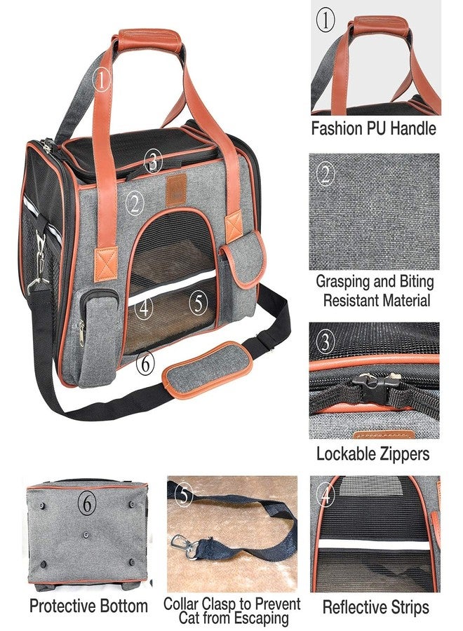Dratal Pet Carrier for Large Medium Cats, Soft Sided Pet Carrier for Large Medium Cats and Puppies, Dog Carriers, Pet Carriers(DT-RE108) - Image 2